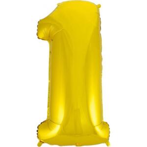 Godan / balloons B&C fóliový balónek "Number 1", zlatý, 92 cm