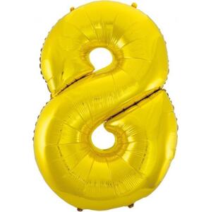 Godan / balloons B&C fóliový balónek "Digit 8", zlatý, 92 cm