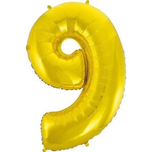 Godan / balloons B&C fóliový balónek "Number 9", zlatý, 92 cm