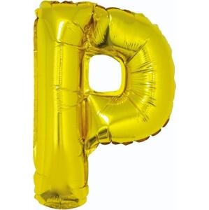 Godan / balloons Fóliový balónek "Písmeno P", zlatý, 35 cm KK