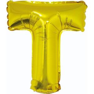 Godan / balloons Fóliový balónek "Písmeno T", zlatý, 35 cm KK