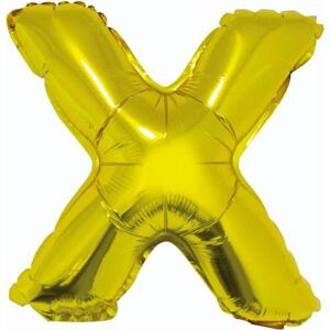 Godan / balloons Fóliový balónek "Písmeno X", zlatý, 35 cm KK
