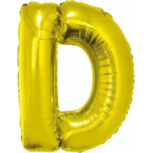Godan / balloons Fóliový balónek "Písmeno D", zlatý, 89 cm KK