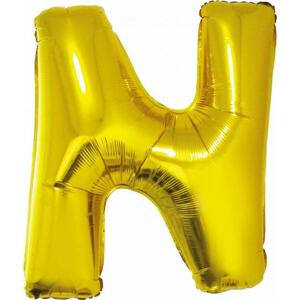 Godan / balloons Fóliový balónek "Písmeno N", zlatý, 89 cm KK