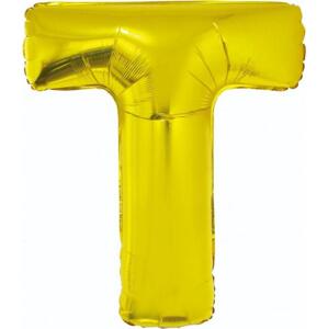 Godan / balloons Fóliový balónek "Písmeno T", zlatý, 89 cm KK