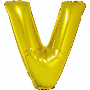 Godan / balloons Fóliový balónek "Písmeno V", zlatý, 89 cm KK