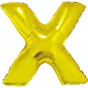 Godan / balloons Fóliový balónek "Písmeno X", zlatý, 89 cm KK