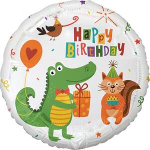Godan / balloons Krokodýlí fóliový balónek s dárkem (Happy Birthday), 18