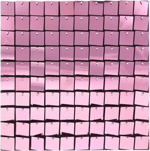 Godan / decorations Růžový dekorativní panel, černý podklad, 30x30 cm/ 100 čtverců