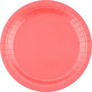 Godan / decorations Papírové talíře jednobarevná růžová, 23cm/14ks.