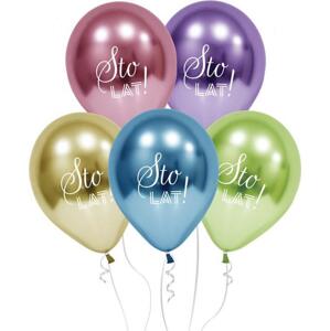 Godan / balloons Balónky Beauty&Charm Sto Lat (platina), 12"/ 5 ks.