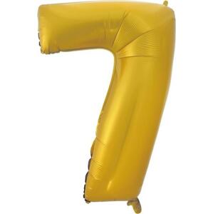 Godan / balloons B&C fóliový balónek "Digit 7", zlatý, matný, 92 cm