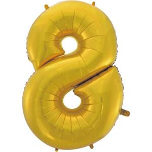 Godan / balloons B&C fóliový balónek "Digit 8", zlatý, matný, 92 cm