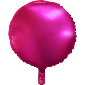 Godan / balloons Balónek fóliový "Kulatý", tmavě růžový, 18" KK