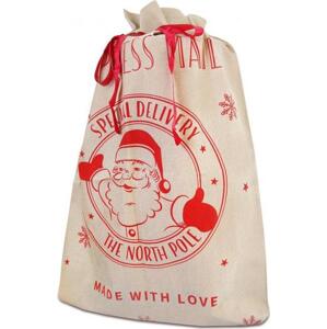 Jutová vánoční taška "Santa Claus", rozměr 70x100 cm