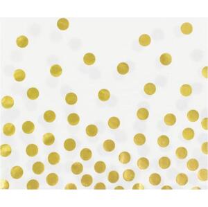 Godan / decorations Papírové ubrousky "Zlaté puntíky", bílé, rozměr 33 x 33 cm, 12 ks.