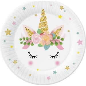 Godan / decorations Papírové talíře Jednorožec, 18 cm, 6 ks.
