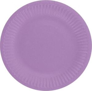 Godan / decorations Papírové talíře Jednobarevné, levandule, certifikace FSC, 18 cm, 6 ks.