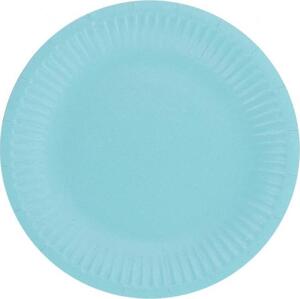 Godan / decorations Papírové talíře jednobarevný, světle modrý, 18 cm, 6 ks.