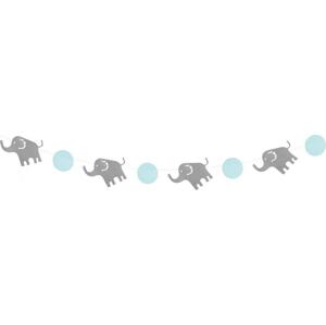 Godan / decorations B&G Elephants papírová girlanda, modrá, 200 cm
