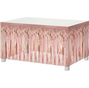 Godan / decorations B&C dekorace okraje stolu, třásně, růžové a zlaté, 80x300 cm