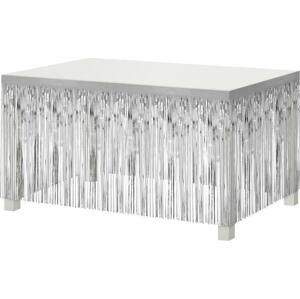 Godan / decorations B&C dekorace hrany stolu, třásně, stříbrná, 80x300 cm