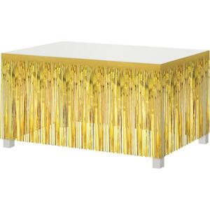 Godan / decorations B&C dekorace okraje stolu, třásně, zlaté, 80x300 cm