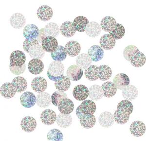 Godan / beauty & charm B&C Circles fóliové konfety, 2 cm, 250g, holografické stříbro