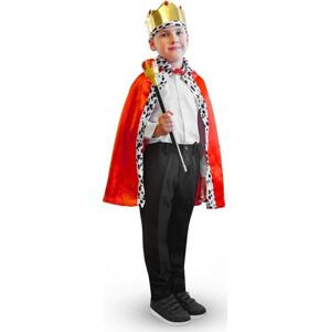 Godan / costumes Dětský kostým "Král" (pláštěnka, koruna, žezlo)