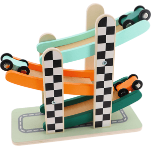 TREFL Dřevěná hračka Věž závodních aut