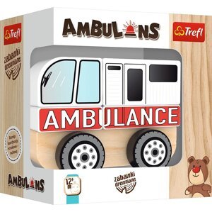 TREFL Dřevěné autíčko Ambulance