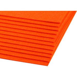 Látková dekorativní plsť / filc 20x30 cm Varianta: 4 (F60) oranžová reflexní, Balení: 2 ks