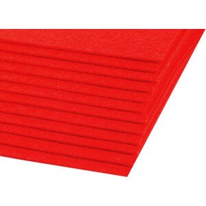 Látková dekorativní plsť / filc 20x30 cm Varianta: 7 (F01) červená, Balení: 2 ks