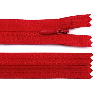 Zip skrytý nedělitelný 3 mm délka 18 cm Varianta: 148 červená, Balení: 1 ks