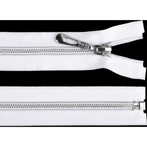 Spirálový zip No 7 délka 50 cm se stříbrnými zoubky Varianta: 101 bílá, Balení: 1 ks