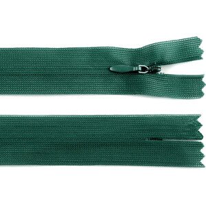 Spirálový zip skrytý šíře 3 mm délka 40 cm dederon Varianta: 272 zelená piniová, Balení: 1 ks