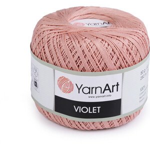 Bavlněná příze háčkovací Violet 50 g Varianta: 4 (4105) pudrová, Balení: 1 ks