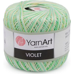 Bavlněná příze háčkovací Violet 50 g Varianta: 14 (501) zelená sv., Balení: 1 ks