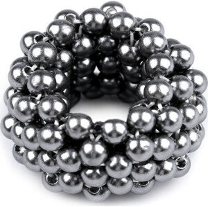Perlová gumička / ozdoba do vlasů Varianta: 3 šedá perlová, Balení: 1 ks