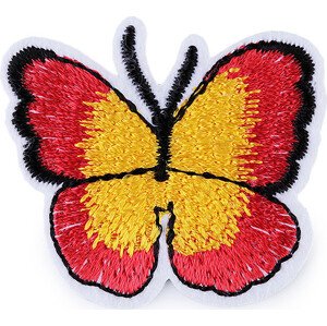 Nažehlovačka motýl Varianta: 5 červená, Balení: 2 ks