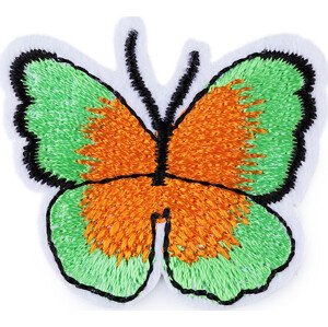 Nažehlovačka motýl Varianta: 7 zelená sv., Balení: 2 ks
