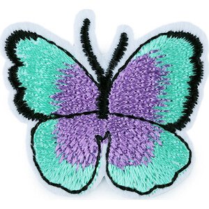 Nažehlovačka motýl Varianta: 8 zelená pastel sv, Balení: 2 ks