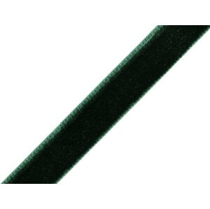 Sametová stuha šíře 9 mm Varianta: 7 zelená tm., Balení: 3 m