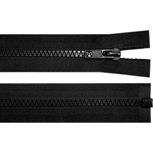 Kostěný zip šíře 5 mm délka 45 cm bundový Varianta: 322 černá, Balení: 1 ks