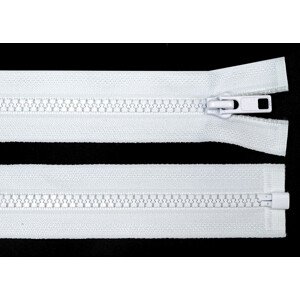 Kostěný zip šíře 5 mm délka 45 cm bundový Varianta: 101 bílá, Balení: 1 ks