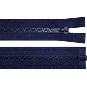Kostěný zip šíře 5 mm délka 45 cm bundový Varianta: 330 modrá tmavá, Balení: 1 ks