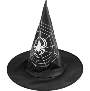 Karnevalový klobouk čarodějnický pavučina, lebka, netopýr Varianta: 2 černá pavouk, Balení: 1 ks