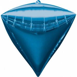 Amscan Fóliový balónek G20 Diamond, modrý, 38x43 cm