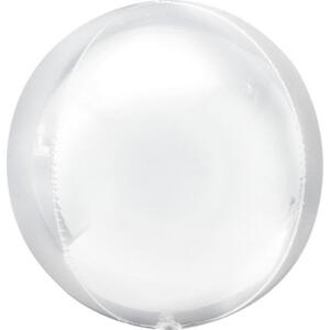 Amscan Fóliový balónek ORBZ - Bílá koule (rozbaleno)