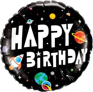 Qualatex 18palcový fóliový balónek QL Happy Birthday Astronaut